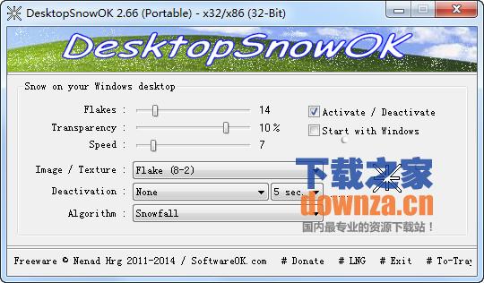 DesktopSnowOK(2011圣诞节雪花星星气泡效果)