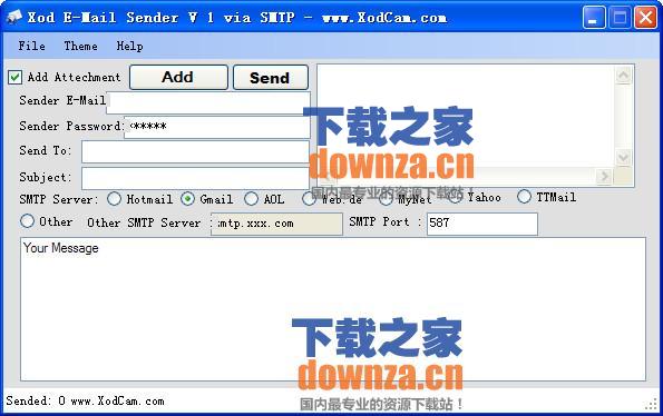 自动发送邮件(Xod E-Mail Sender)