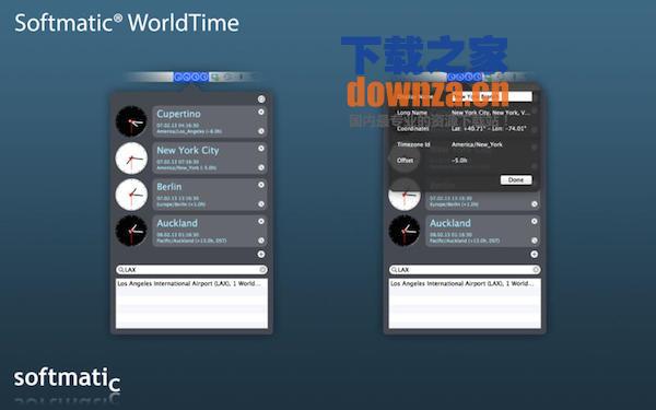 Softmatic WorldTime for mac