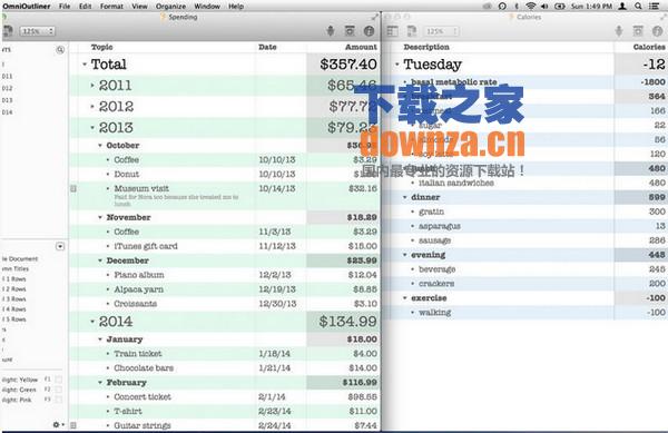 Omnioutliner pro 4 Mac版