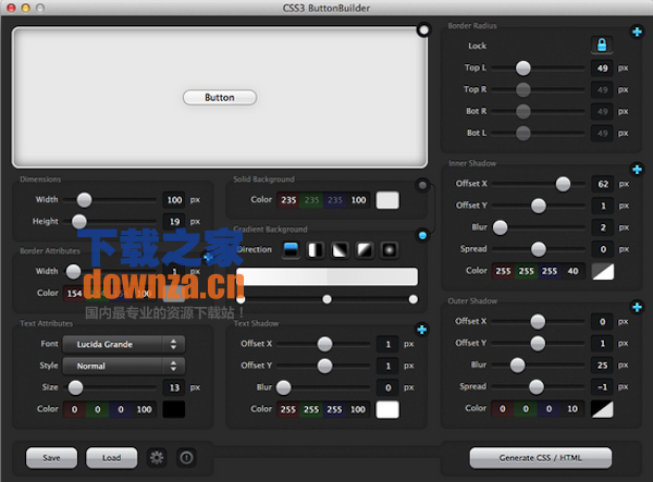 CSS3 Buttonbuilder Mac版