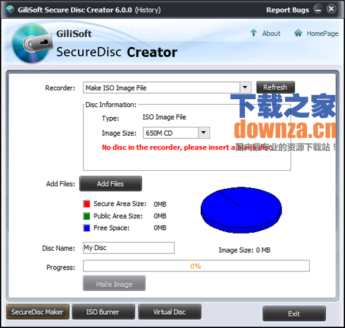 加密光盘制作(GiliSoft Secure Disc Creator)