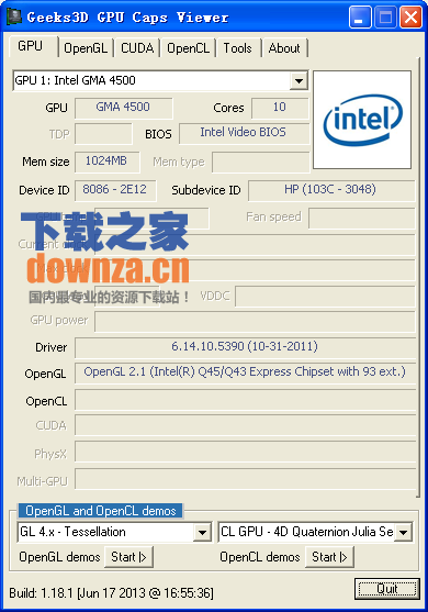 GPU Caps Viewer (显卡诊断/识别工具)