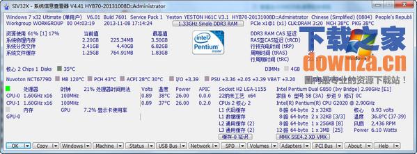 System Information Viewer （测试主板电压温度)