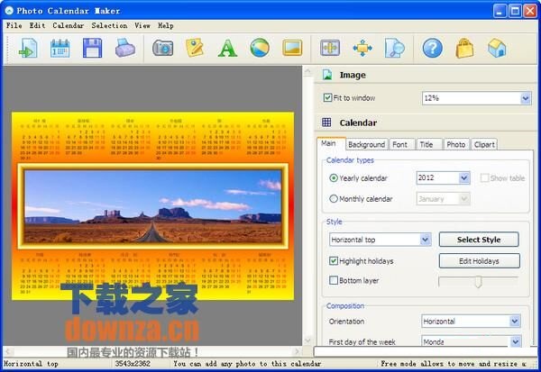 日历制作软件(Photo Calendar Maker)