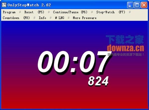 电脑秒表软件 OnlyStopWatch v2.62 英文绿色免费版